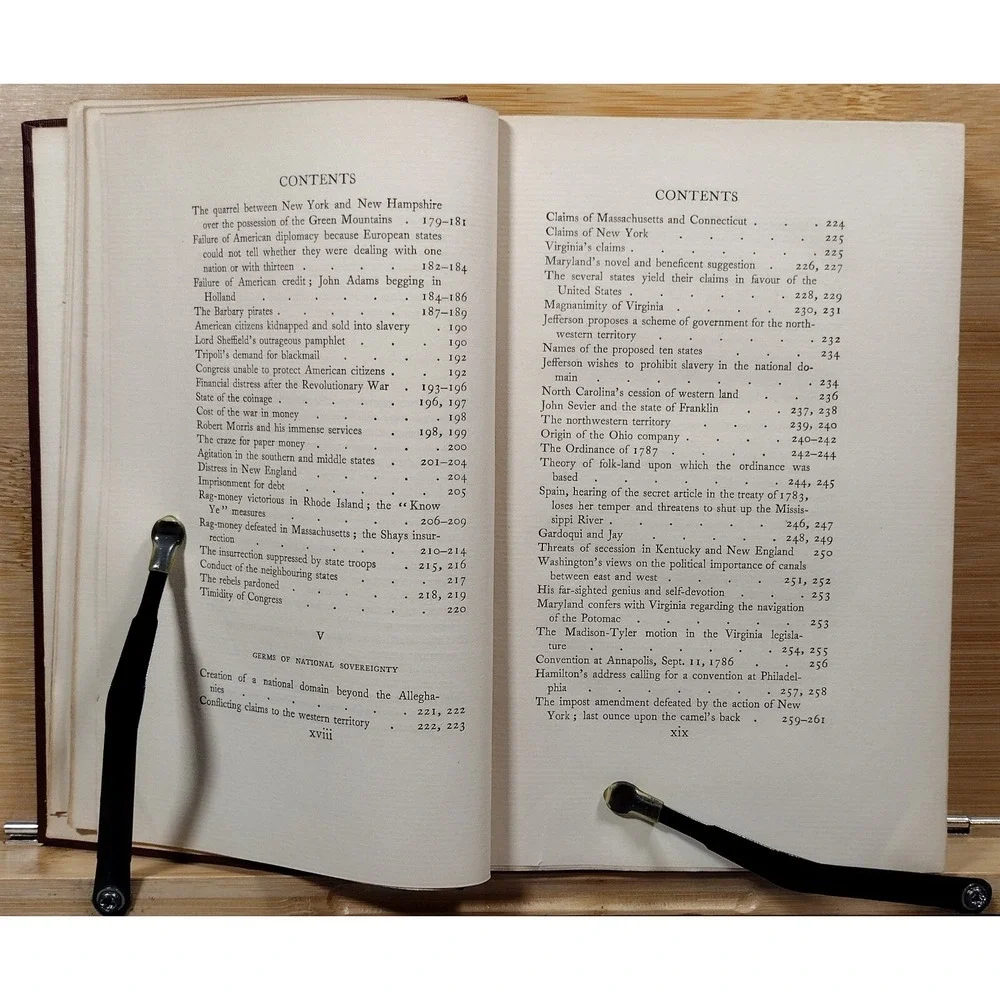 John Fiske's Historical Writings XII The Critical Period American History (1902,